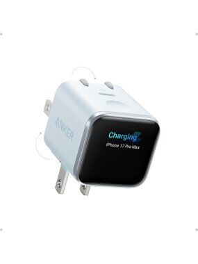Anker Smart Display Charger 45w Fast Charging Smart Recognition Foldable Plug